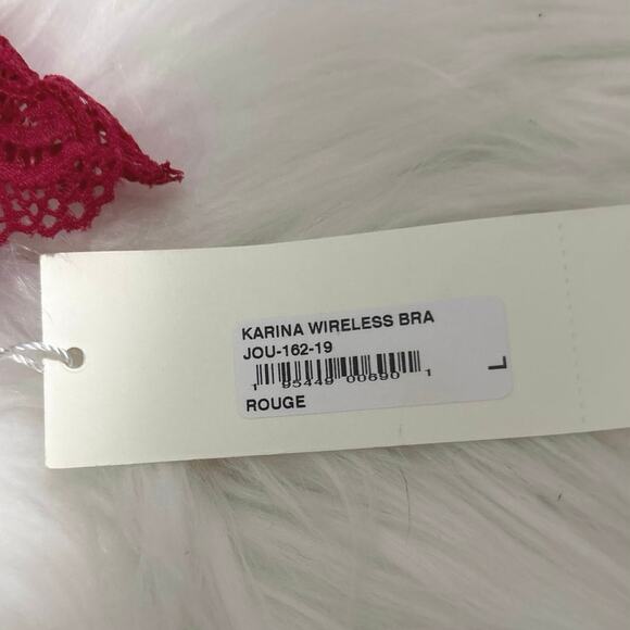 Journelle NWT Red Karina Triangle Sheer Lace Bra Large - Picture 5 of 8
